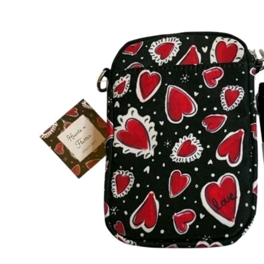 Brighton Hearts A Flutter Crossbody Utility Bag NWT - Picture 4 of 8